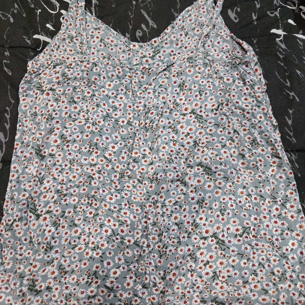 Floral Print Sleeveless Blouse